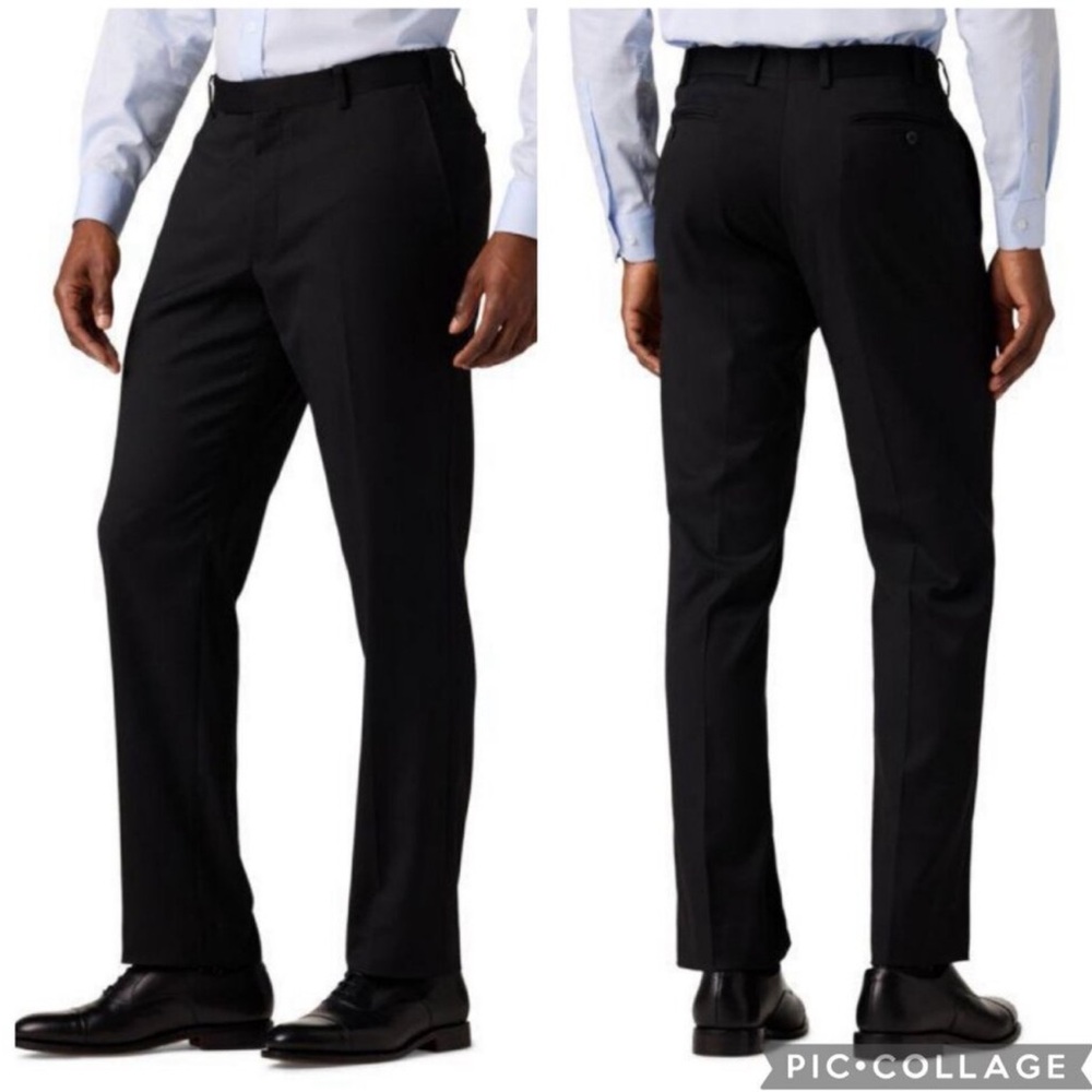 Alton Lane Tailored Fit Dress Pants‎ Mens Size 36 Black Groom Formal